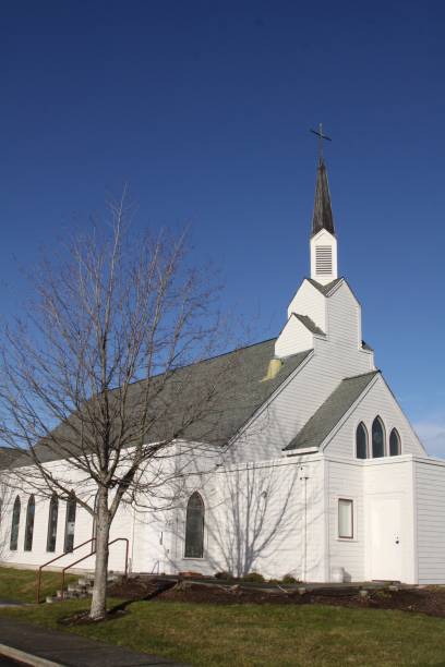 istock Newer Church With Steeple 907872864