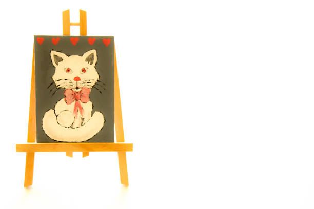 small canvas acrylic painting on an easel