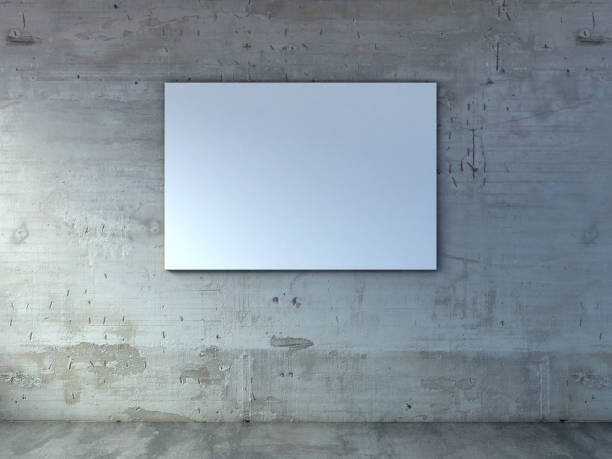 Landscape Poster on Concrete wall.