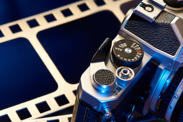 istock Shutter cocking lever film SLR 907880908