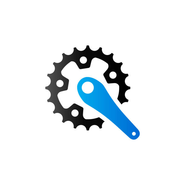 duo tone icon - набор велосипедных чудаков - bicycle cycling bicycle pedal part of stock illustrations