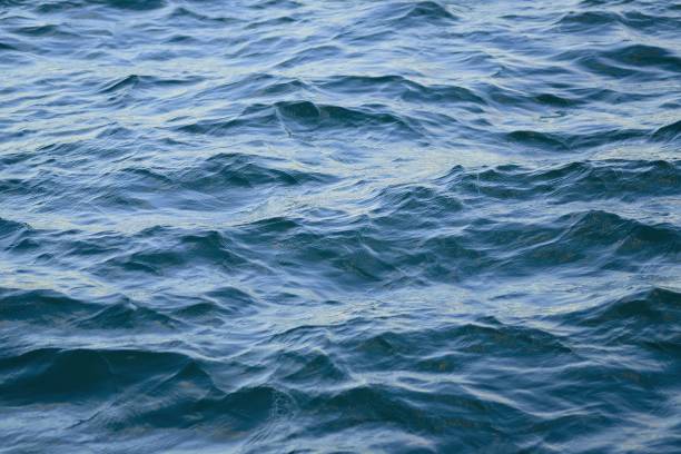 istock Abstract background texture of blue sea waves 907890086