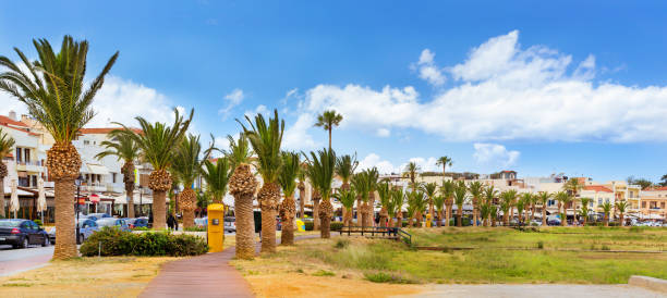istock Palm trees on promenade. Rethymno, Crete, Greece 907892748