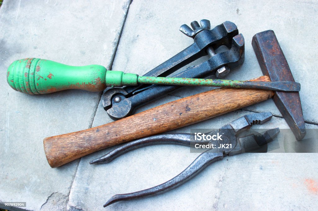 Old Building Tools Old Tools Stock Photo - Download Image Now - Blue-collar Worker ...