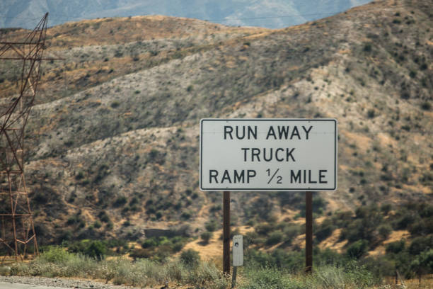 istock Runaway truck off ramp on a freeway 907896984