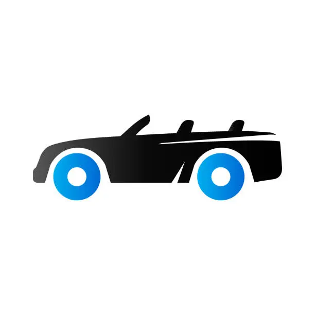 Vector illustration of Duo Tone Icon - Sport car convertible