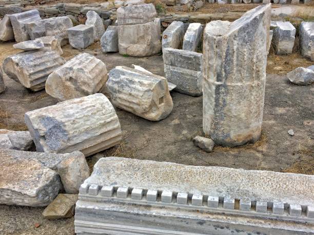 istock Greek Ruins in Delos, Greece 907909008