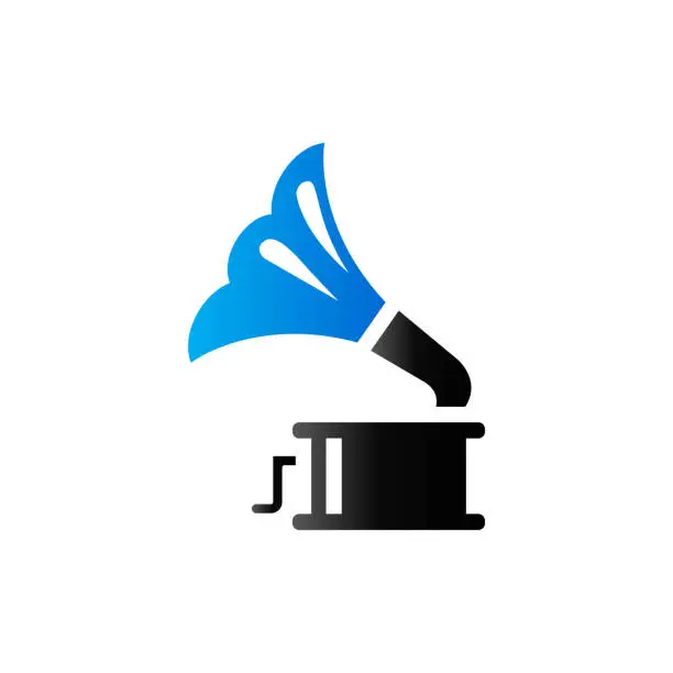 Vector illustration of Duo Tone Icon - Gramophone