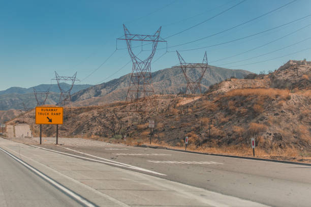 istock Runaway truck off ramp on a freeway 907911652
