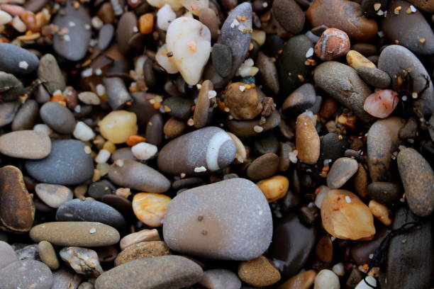 istock Background of shore colorful  pebbles 907914600