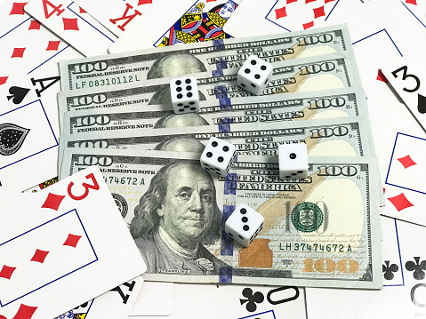 Money in Game and Casino. Concept of Bets in Casinos