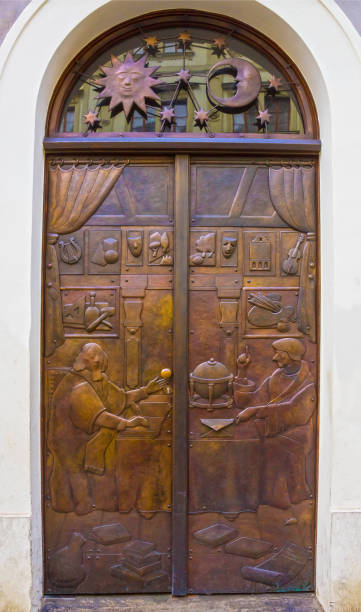 istock Old door in the Prague 907919890