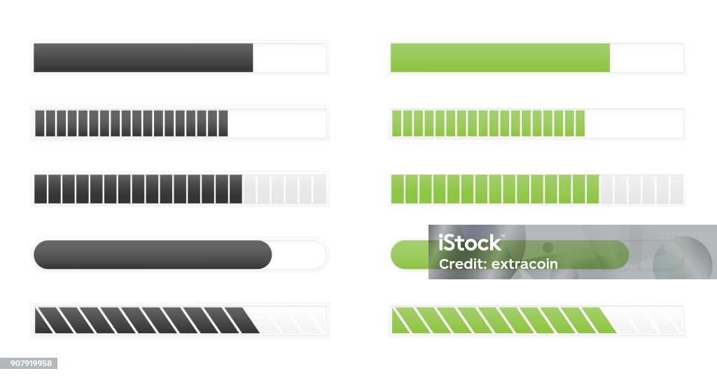 Loading bar Fortschritt - Lizenzfrei Beladen Vektorgrafik