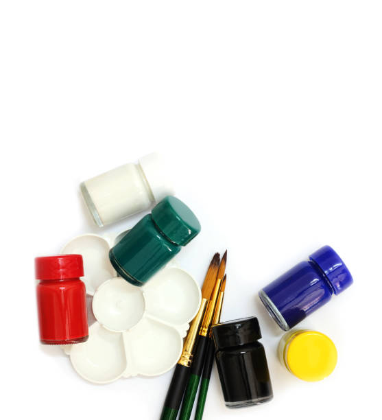 istock Watercolor paints and brush 907920188