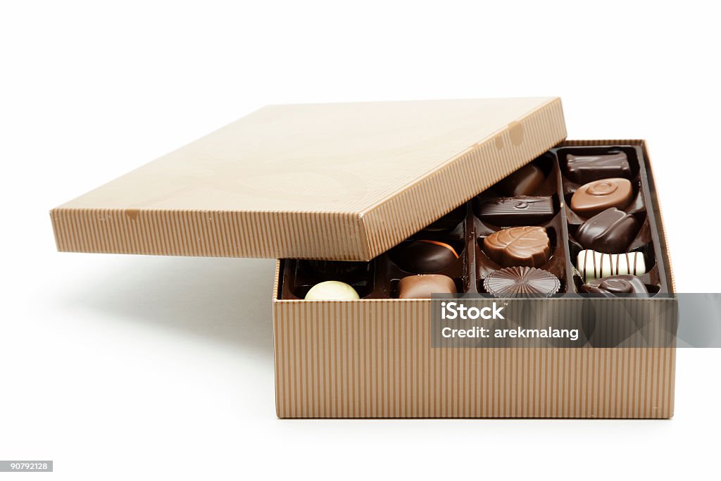 Bombons de chocolate - Royalty-free Caixa Foto de stock
