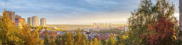 istock Panoramic view of residential buildings 907922054