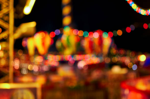 The ferris wheel of the night amusement park
