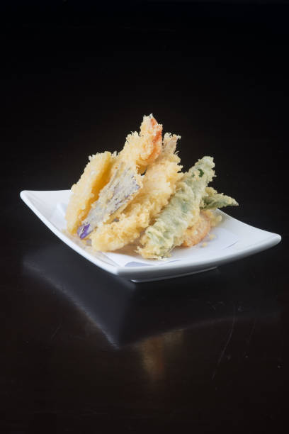 japanese food on a background. japanese cuisine. tempura seafood on the background 1354 stock pictures, royalty-free photos & images