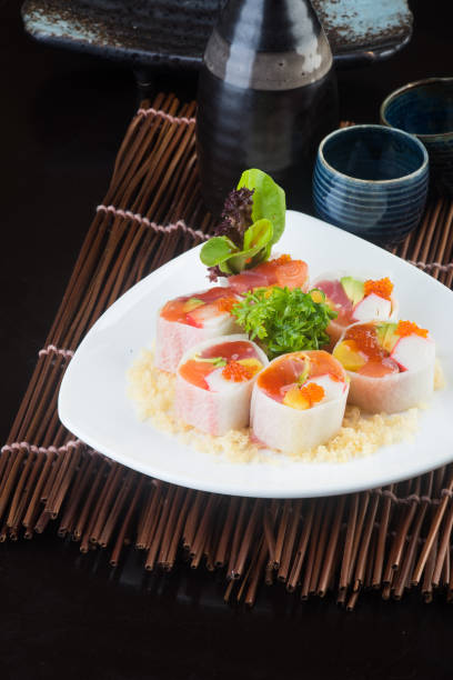 istock japanese food on a background. 907923216