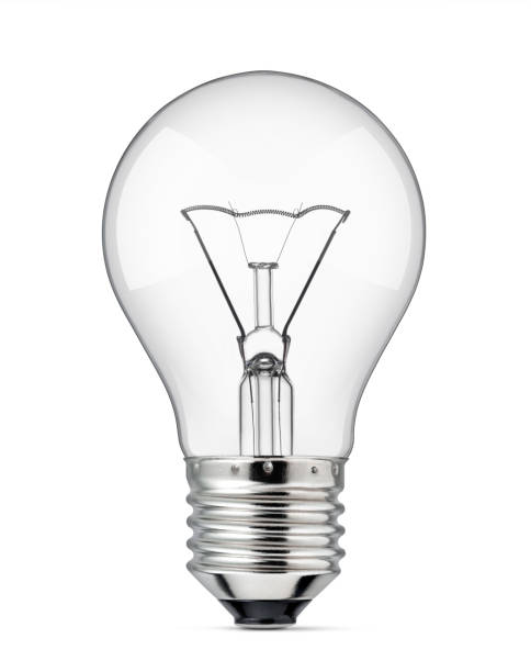 Light bulb on a white background Light bulb on a white background. tungsten metal stock pictures, royalty-free photos & images