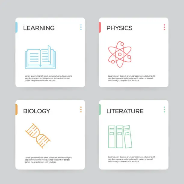 Vector illustration of Education and Science Infographic Design Template