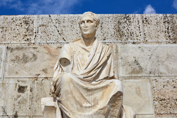 istock Statue of Menander in Acropolis, Athens, Greece 907936092