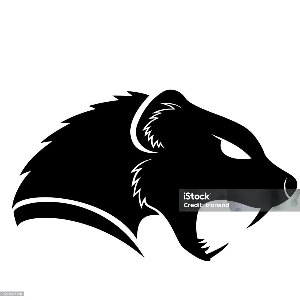 Black mongoose sign. Black mongoose sign on a white background. Mongoose stock vector