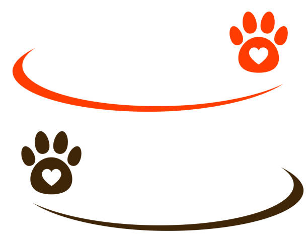 декоративный фон с лапой - puppy feline domestic cat fur stock illustrations
