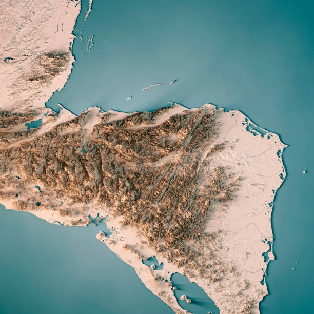 istock Honduras Country 3D Render Topographic Map Neutral 907956086