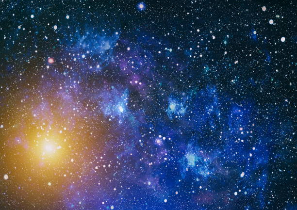 istock Dark night sky full of stars. The nebula in outer space. 907958462