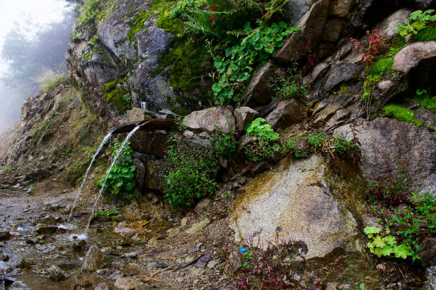 stream fountain in mountain