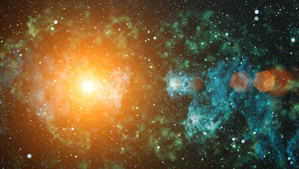 istock Dark night sky full of stars. The nebula in outer space. 907963406