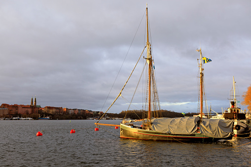 Sailboat on a sunny day, Stockholm, Sweden