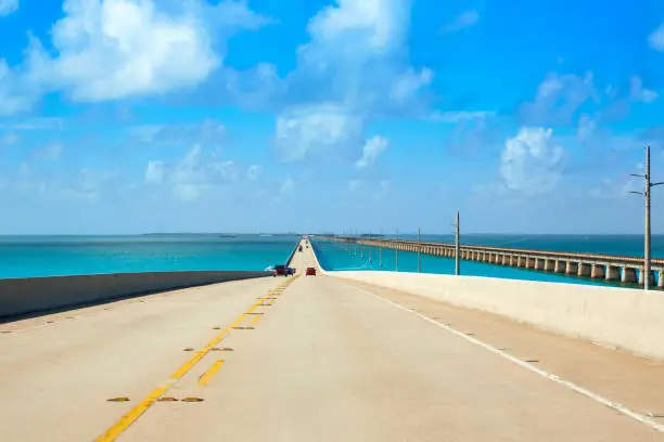 Florida Keys South Highway 1 scenic in Florida USA