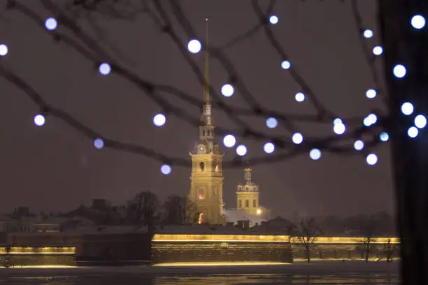 Peter and Paul Fortress in winter, St. Petersburg, Russia