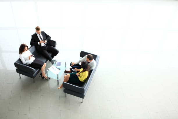 istock Business team working on report, view from the top. 907972610