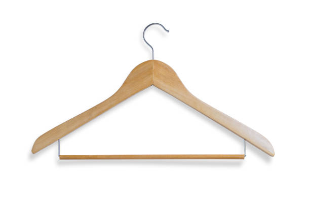 istock wooden hanger isolated on a white background. File contains a clipping path. 907974188