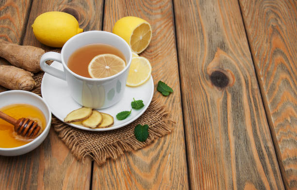 istock Cup of tea with lemon and ginger 907997204
