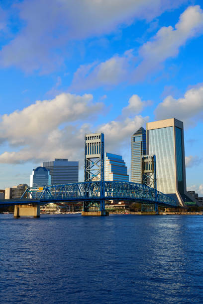 istock Jacksonville skyline evening in florida USA 907997908