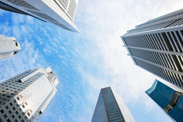 istock Singapore skyscrapers. Business downtown 907998854