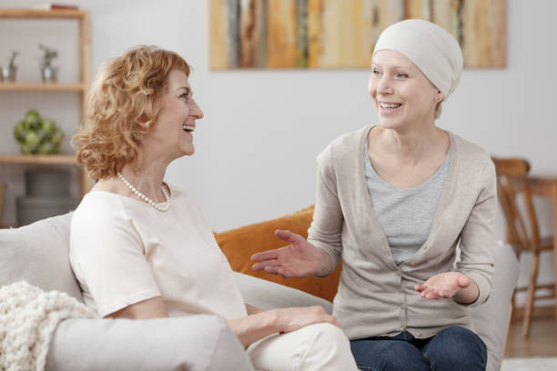 istock Smiling sick woman enjoying meeting 908002628