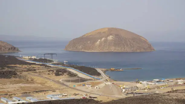 Port of Ghoubet, 40 Kms from Djibouti city is dedicated for Salt exportation. Salt is sourced from nearby Lac Assal, the lowest point in Africa, which is 150 meters lower than the nearby sea level. Port of Ghoubet is built with the Chinese participation. Port of Ghoubet is located near two inactive volanos.