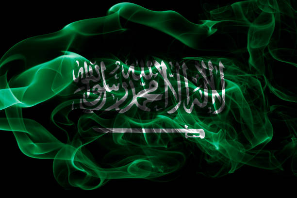 Saudi Arabia smoke flag