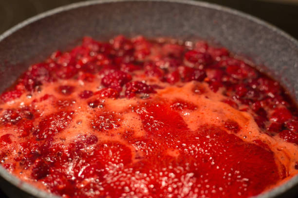 istock Berry fruits that are boiled with gelling sugar 908012972