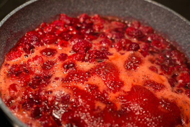 istock Berry fruits that are boiled with gelling sugar 908013104