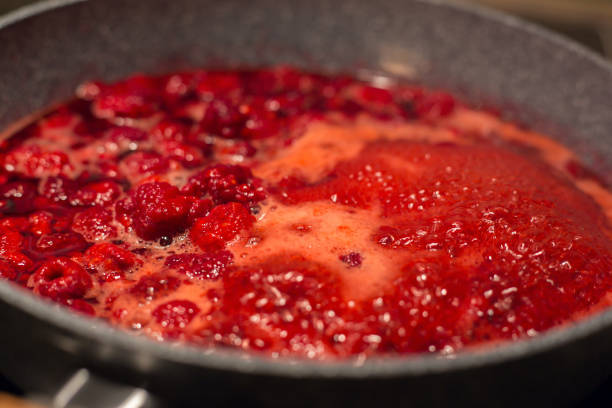 istock Berry fruits that are boiled with gelling sugar 908013106
