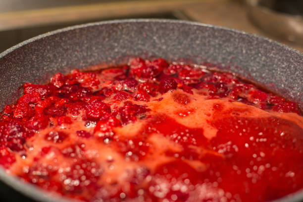 istock Berry fruits that are boiled with gelling sugar 908013110