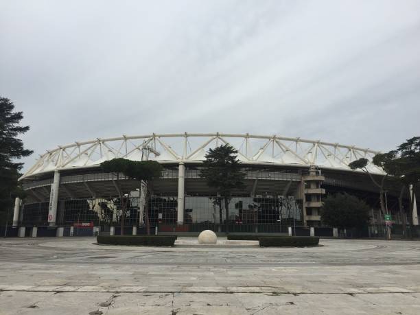 exterior of the olympic stadium rome - fifa torneio imagens e fotografias de stock