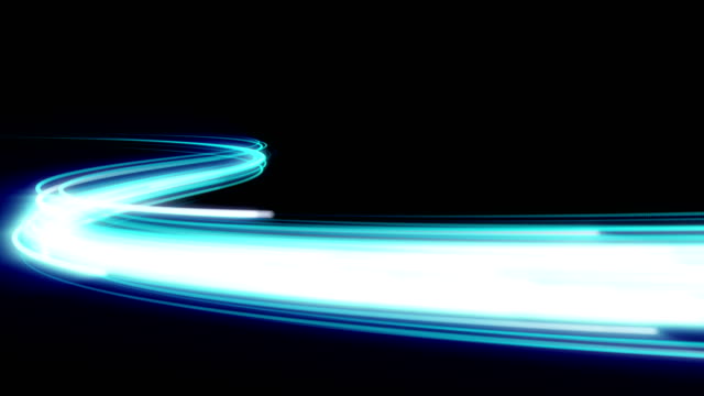 Fast energy flying wave line with flash lights.