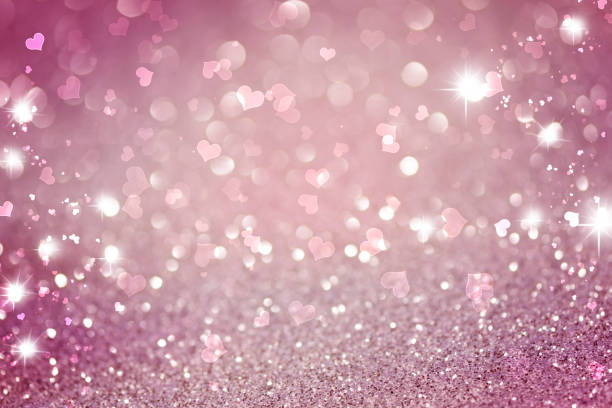 istock Glitter pink lights abstract background, silver and white, defocused 908022540